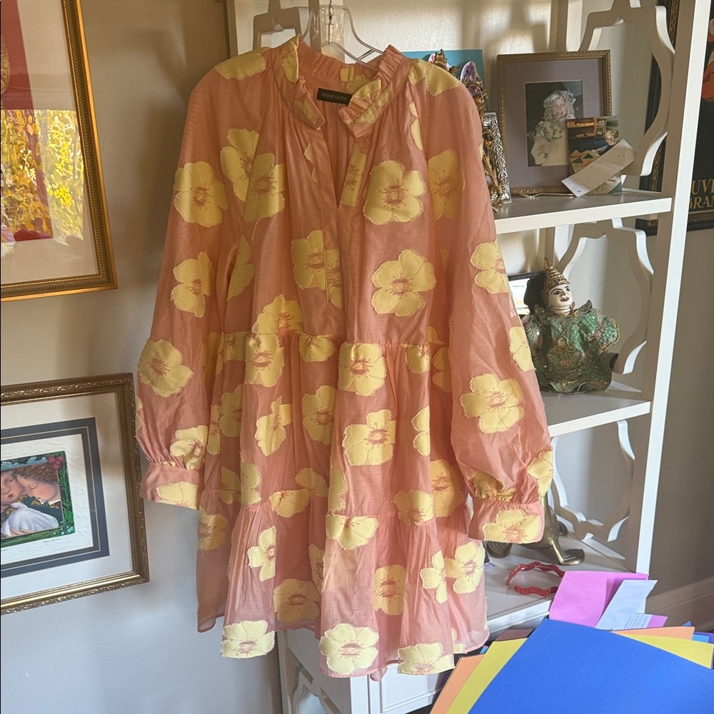 STINE GOYA Pink and Yellow Floral Dress